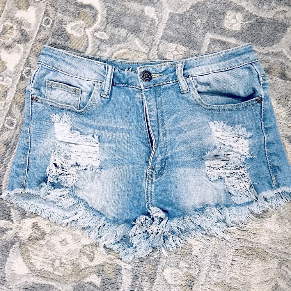 Machine Nouvelle Mode Italy Daisy Duke Distressed Ripped Vintage Jean Sh…